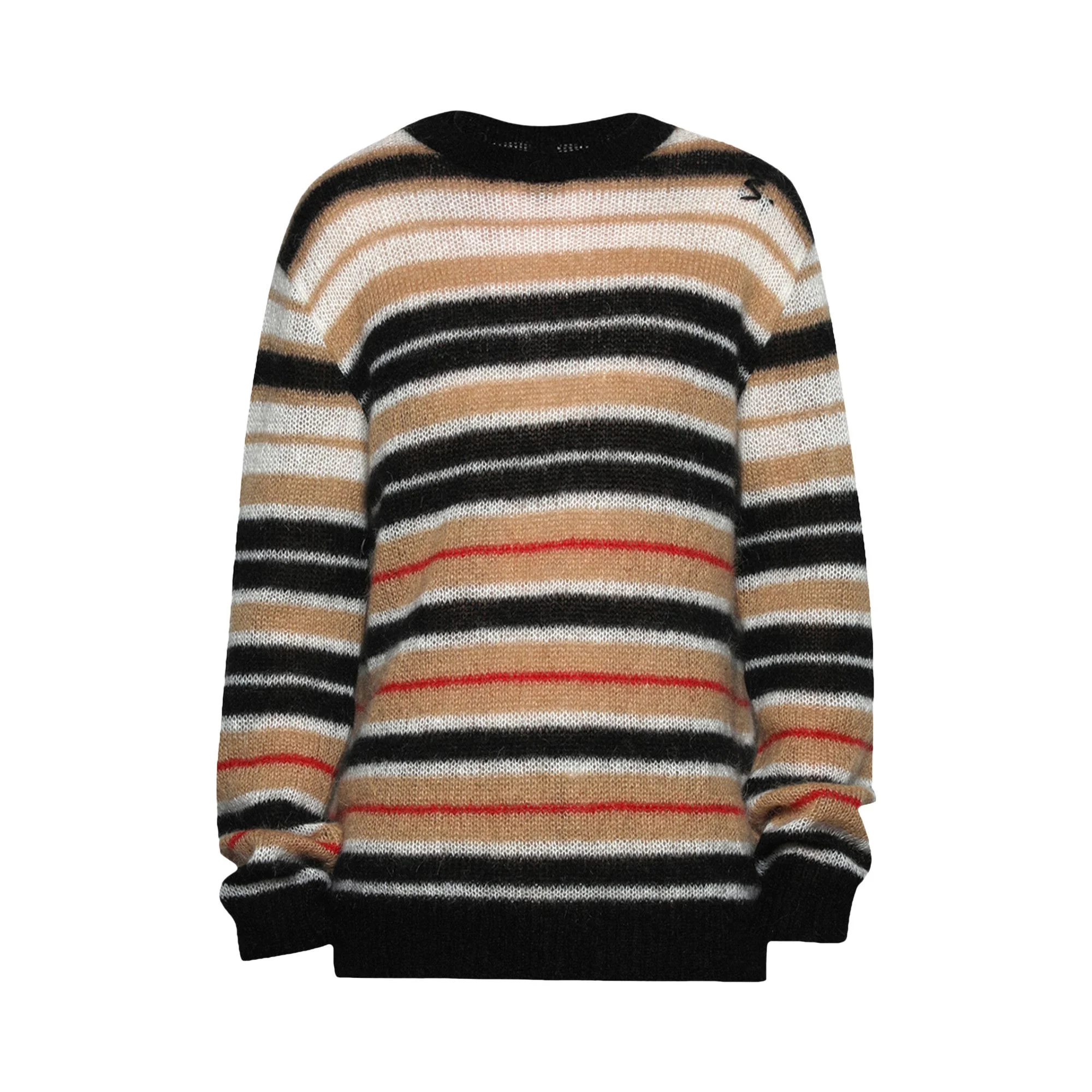 Marni Striped Brushed Mohair Sweater 'Winter Wheat' - 1