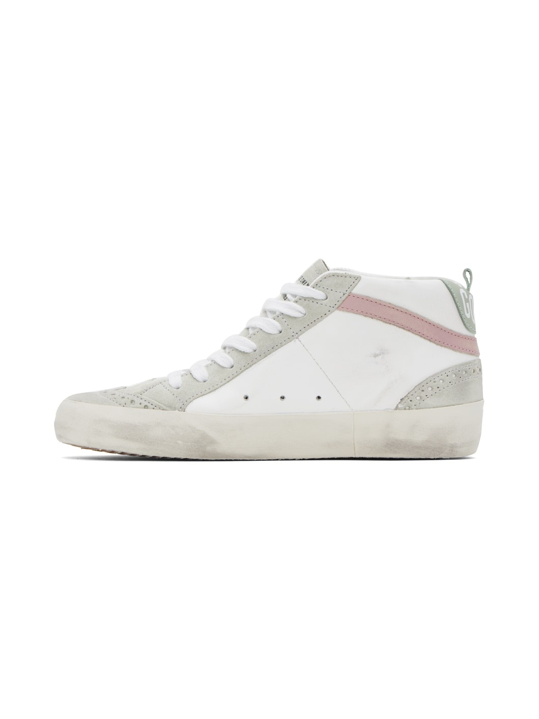 SSENSE Exclusive White & Gray Mid Star Sneakers - 3