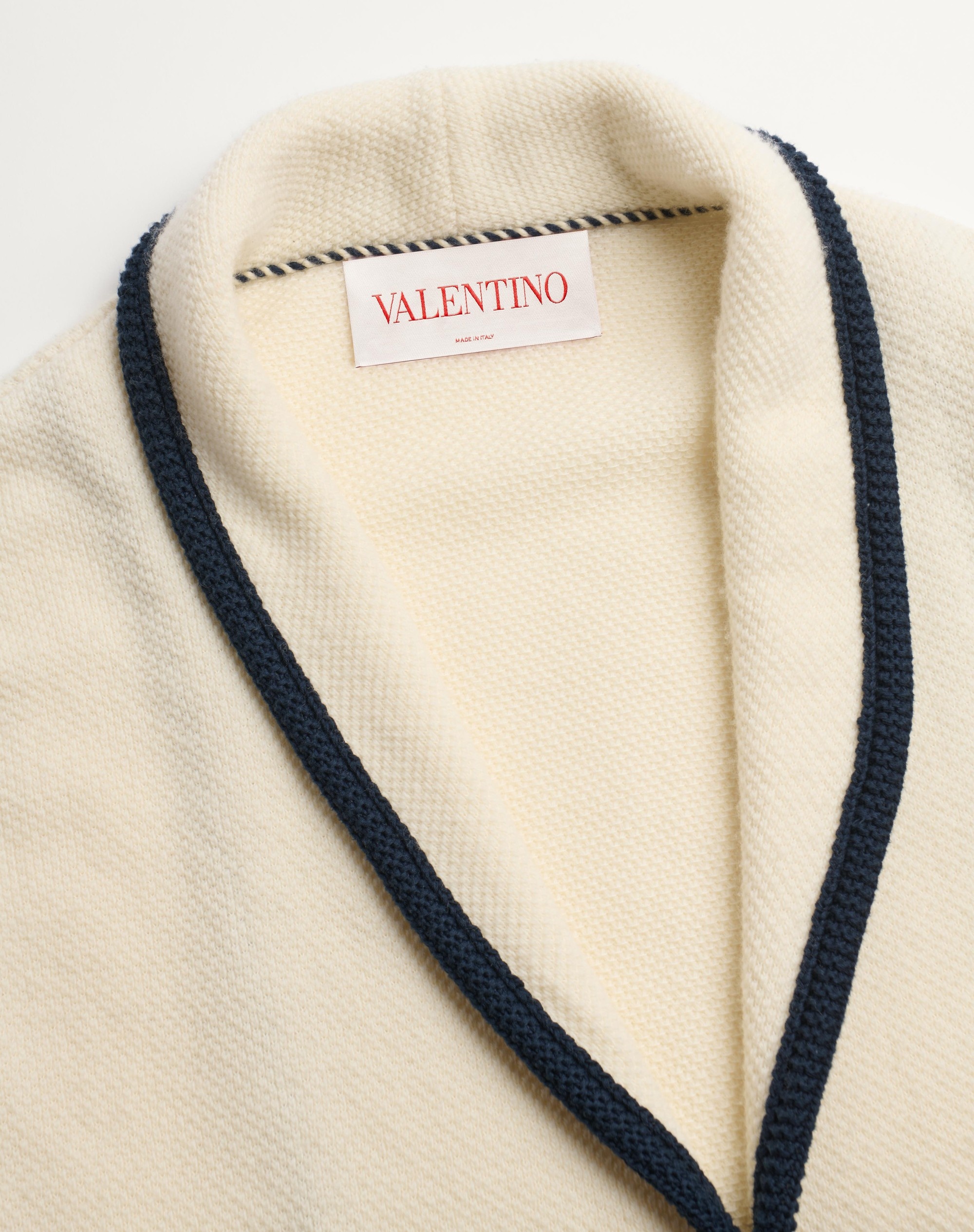 ジャケット VALENTINO WHITE COTTON BLEND OVERSIZE JACKET Valentino Cropped wool and cashmere jacket Valentino