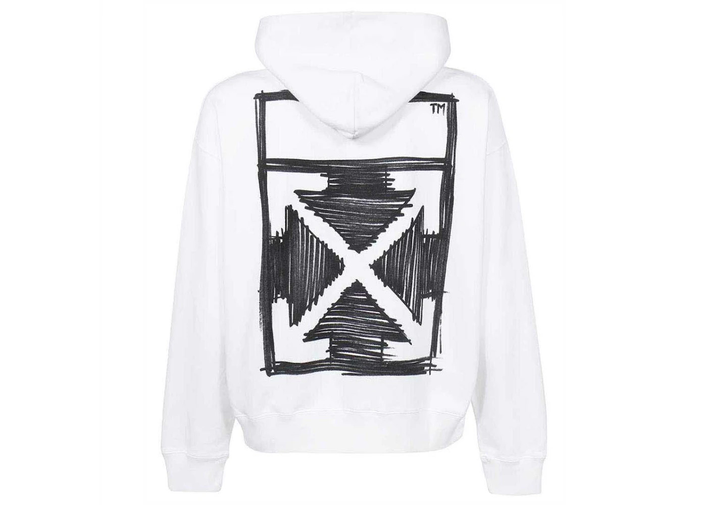 OFF-WHITE Negative Mark Skate Hoodie White/Black - 2