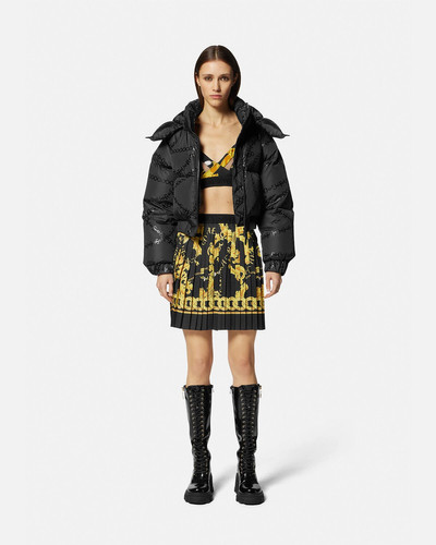 VERSACE JEANS COUTURE Chain Couture Pleated Mini Skirt outlook