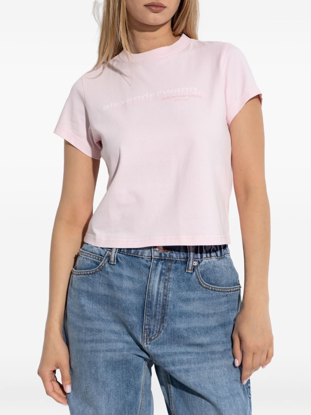 logo-print cotton T-shirt - 3