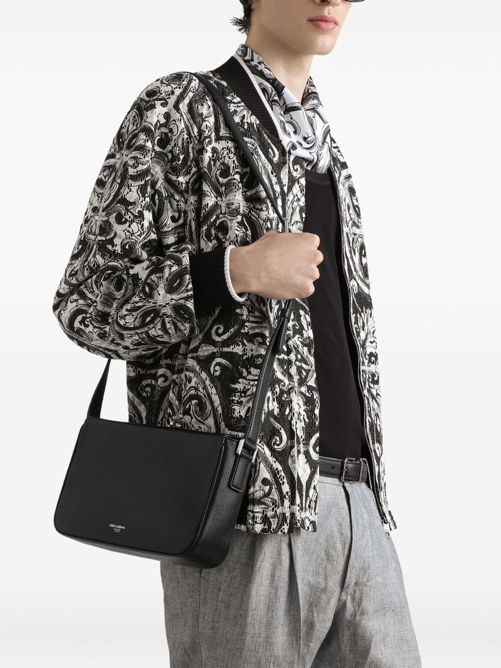 Marlene structured leather messenger bag - 3
