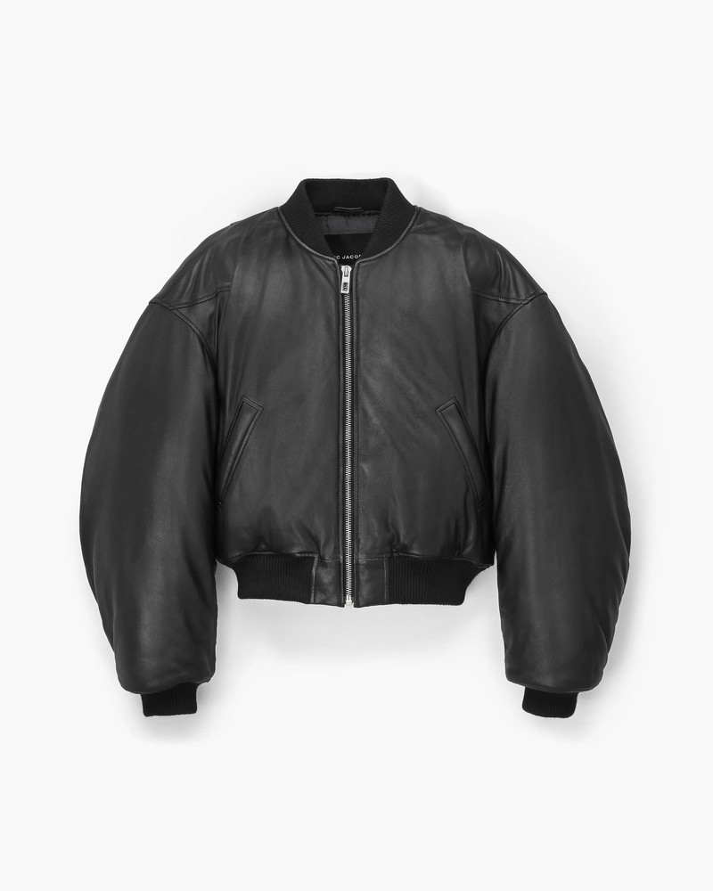 PUFFY LEATHER BOMBER 1