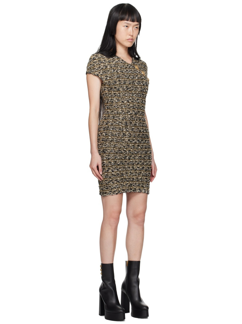 Black & Gold Button Minidress 2