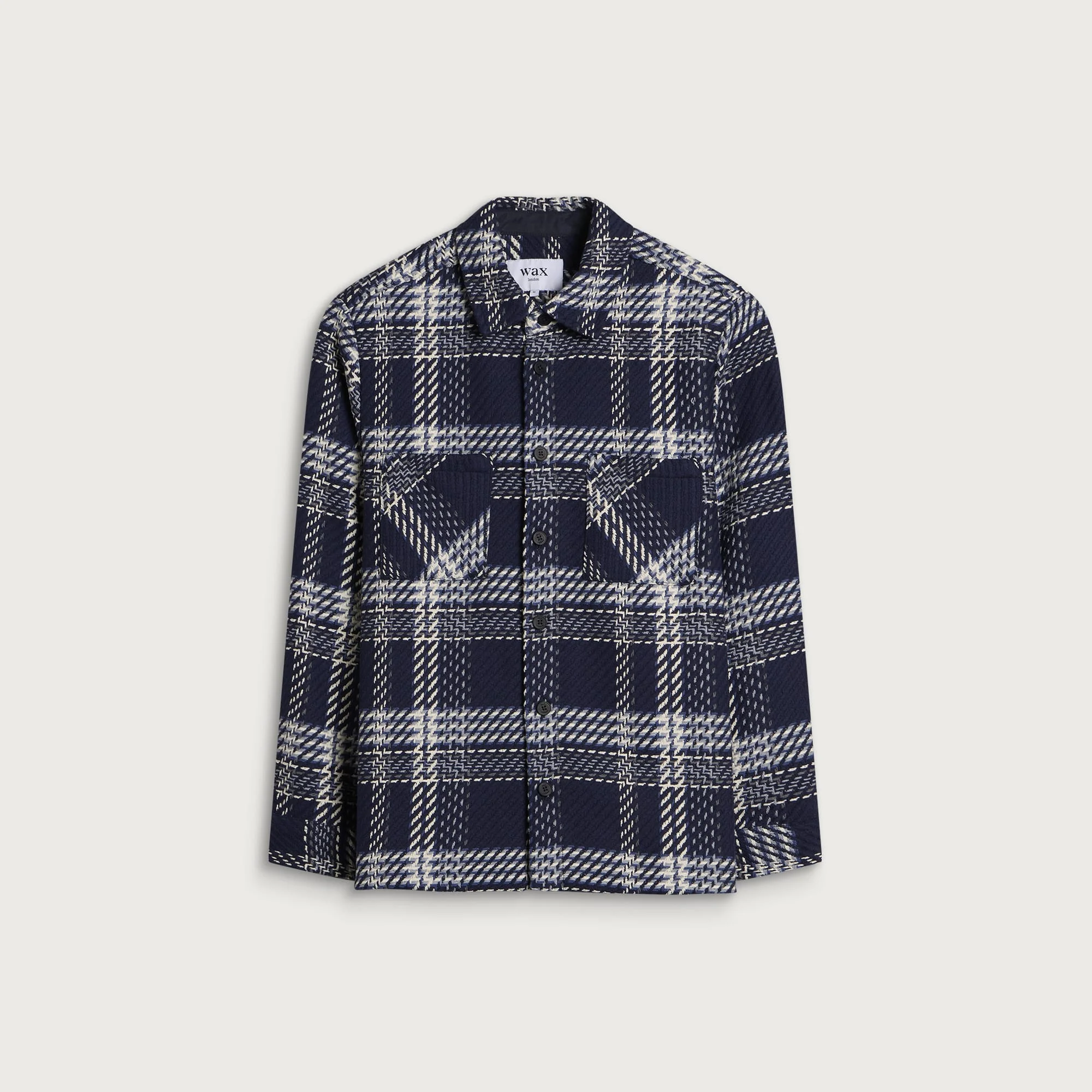 Wax London Whiting Plaid Weave Overshirt - 1