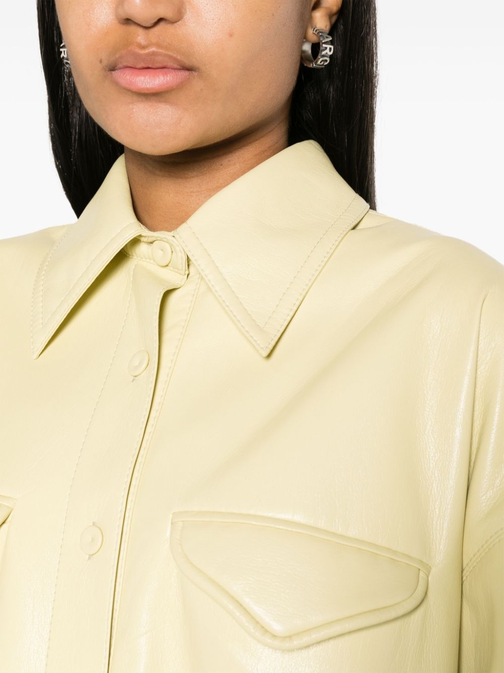 Kaysa faux-leather shirt - 5