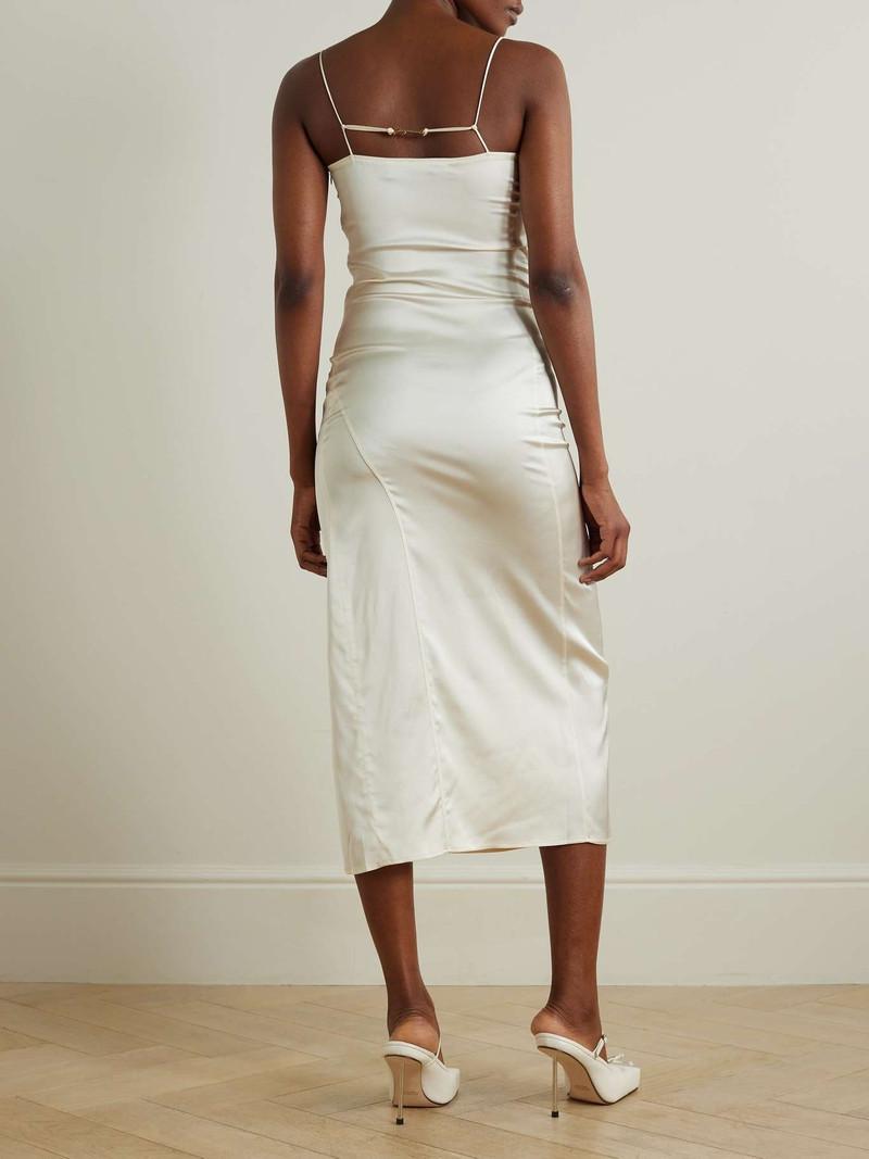 Notte embellished paneled sateen midi dress 3