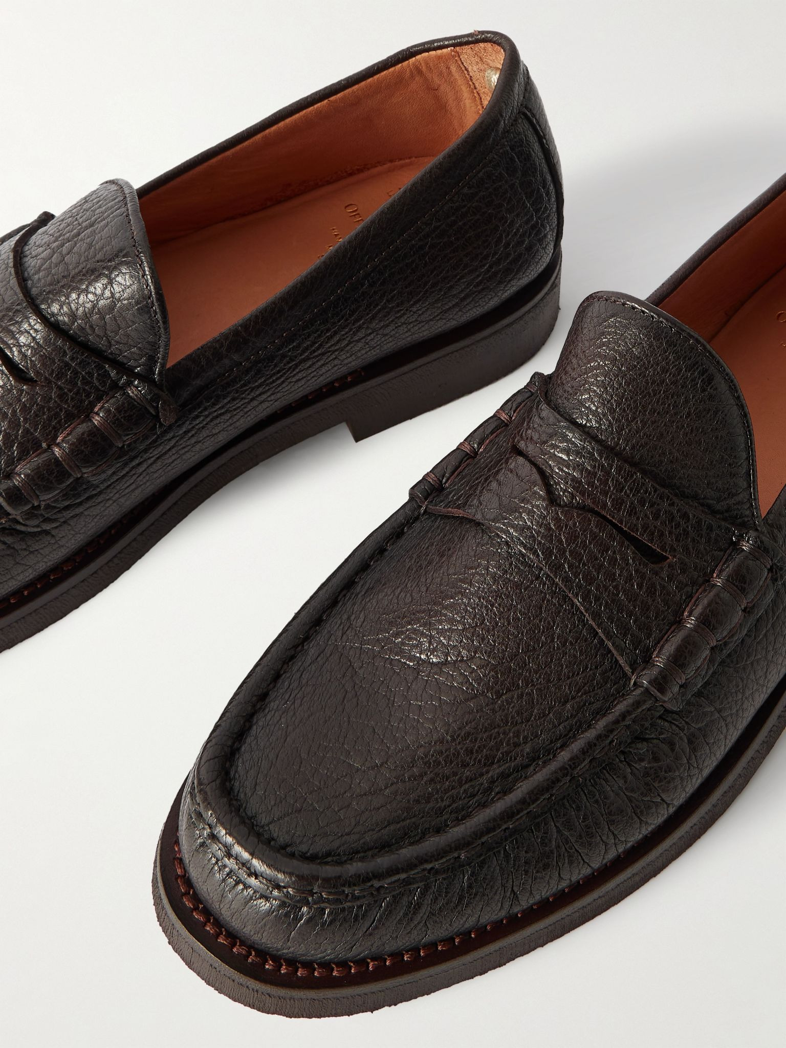 Balfron Flexi 001 Full-Grain Deerskin Penny Loafers Dark brown - 5