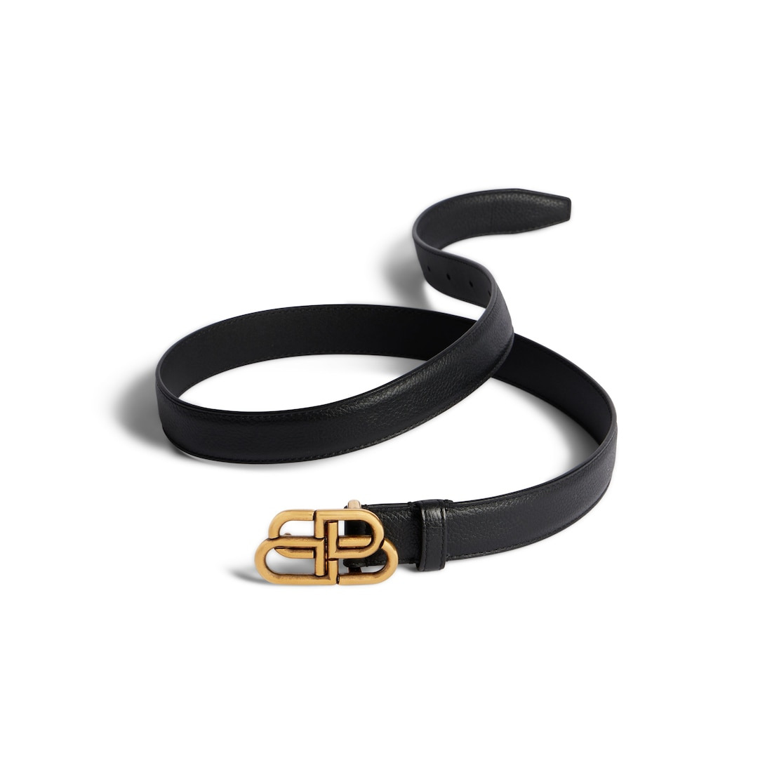 Women's Bb Thin Belt in Black - 2