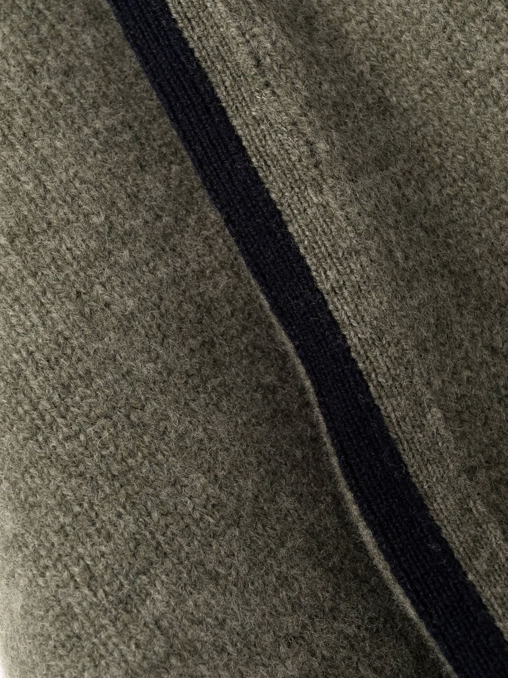 stripe-detail knitted trousers - 7