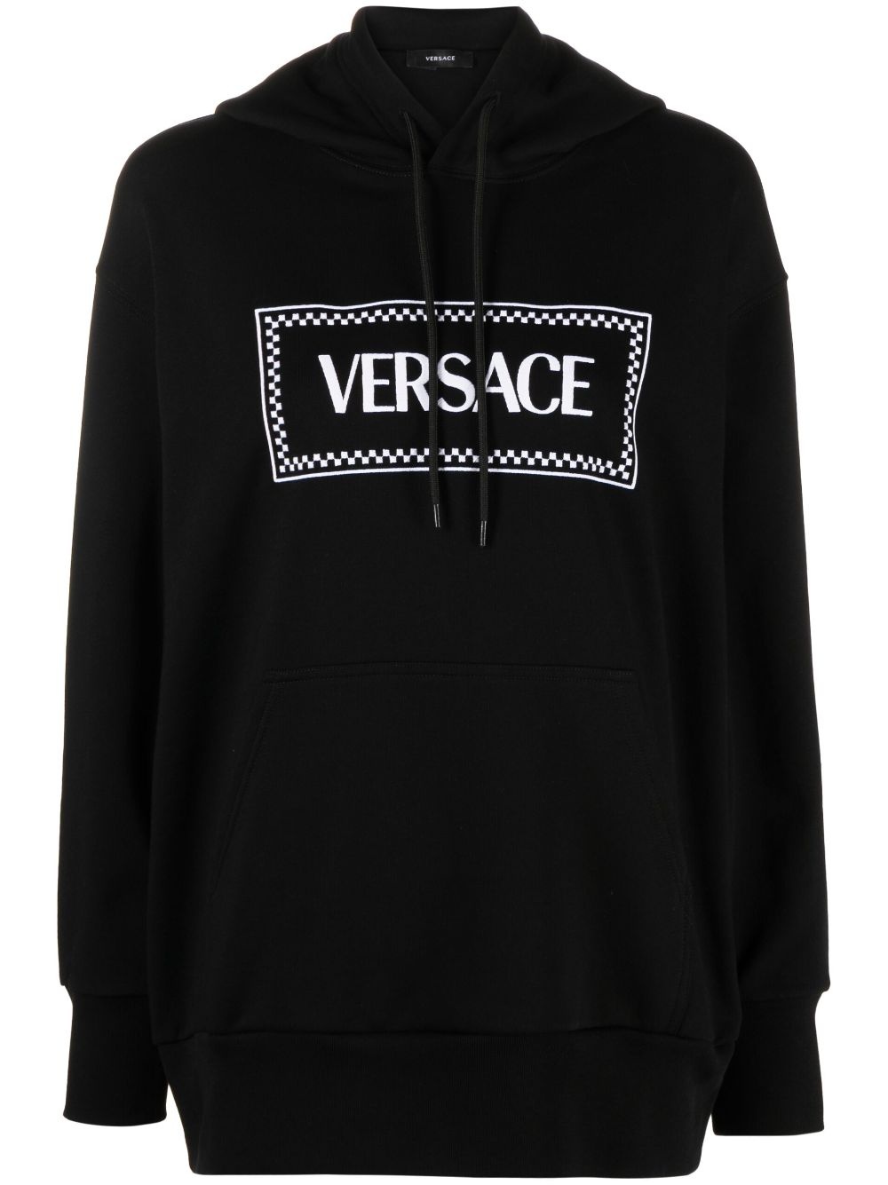 logo-print rib-trimmed hoodie - 1