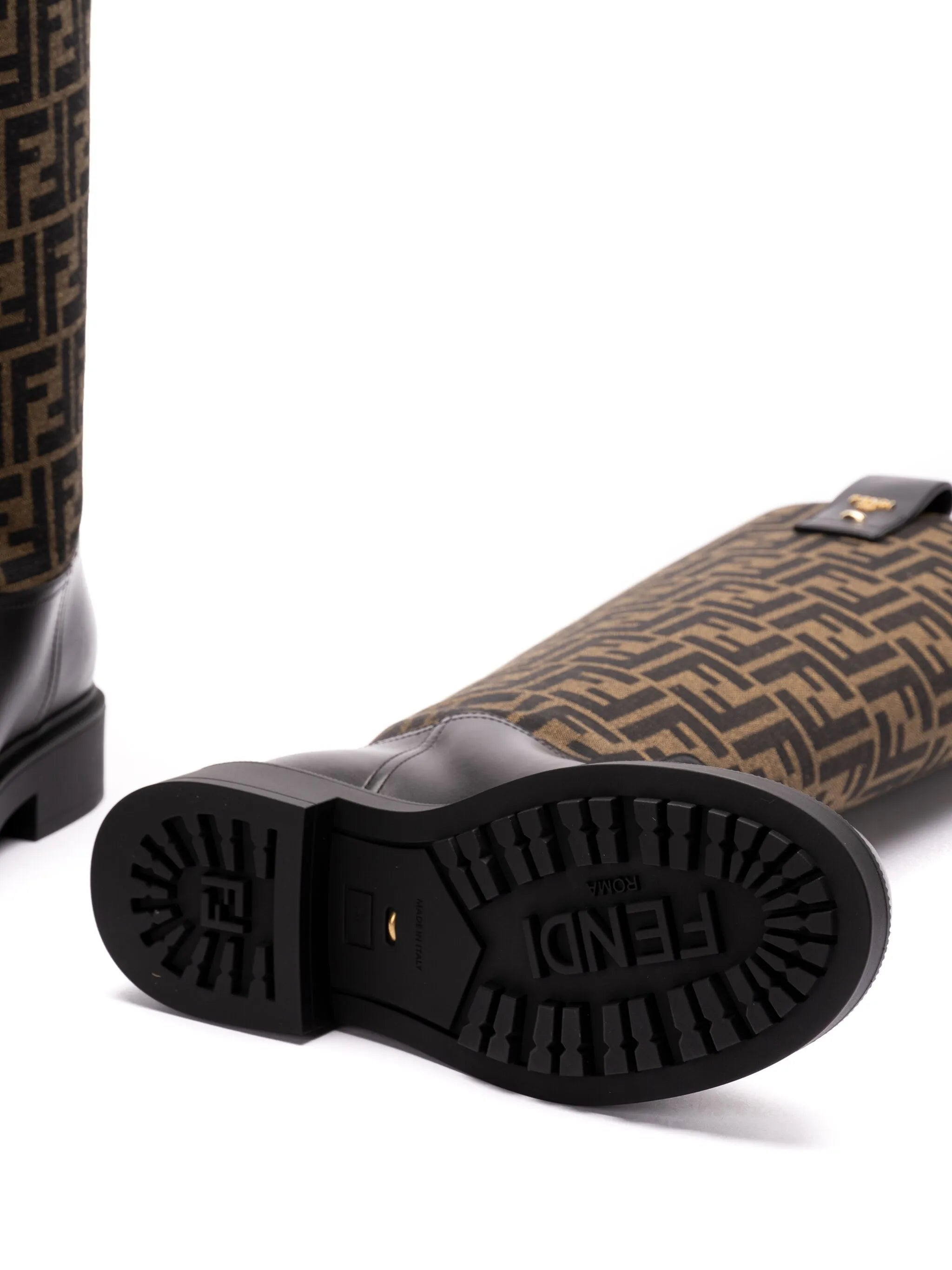 Fendi 35mm FF Jacquard Boots - 5
