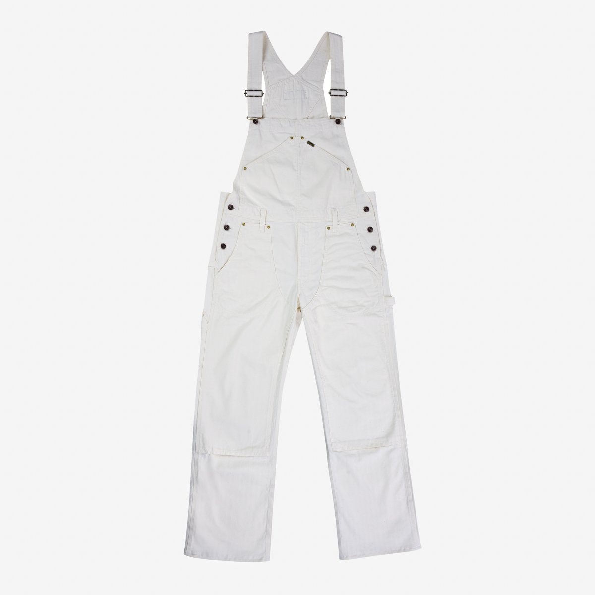 10.5oz Herringbone Double Knee Overalls - White - 1