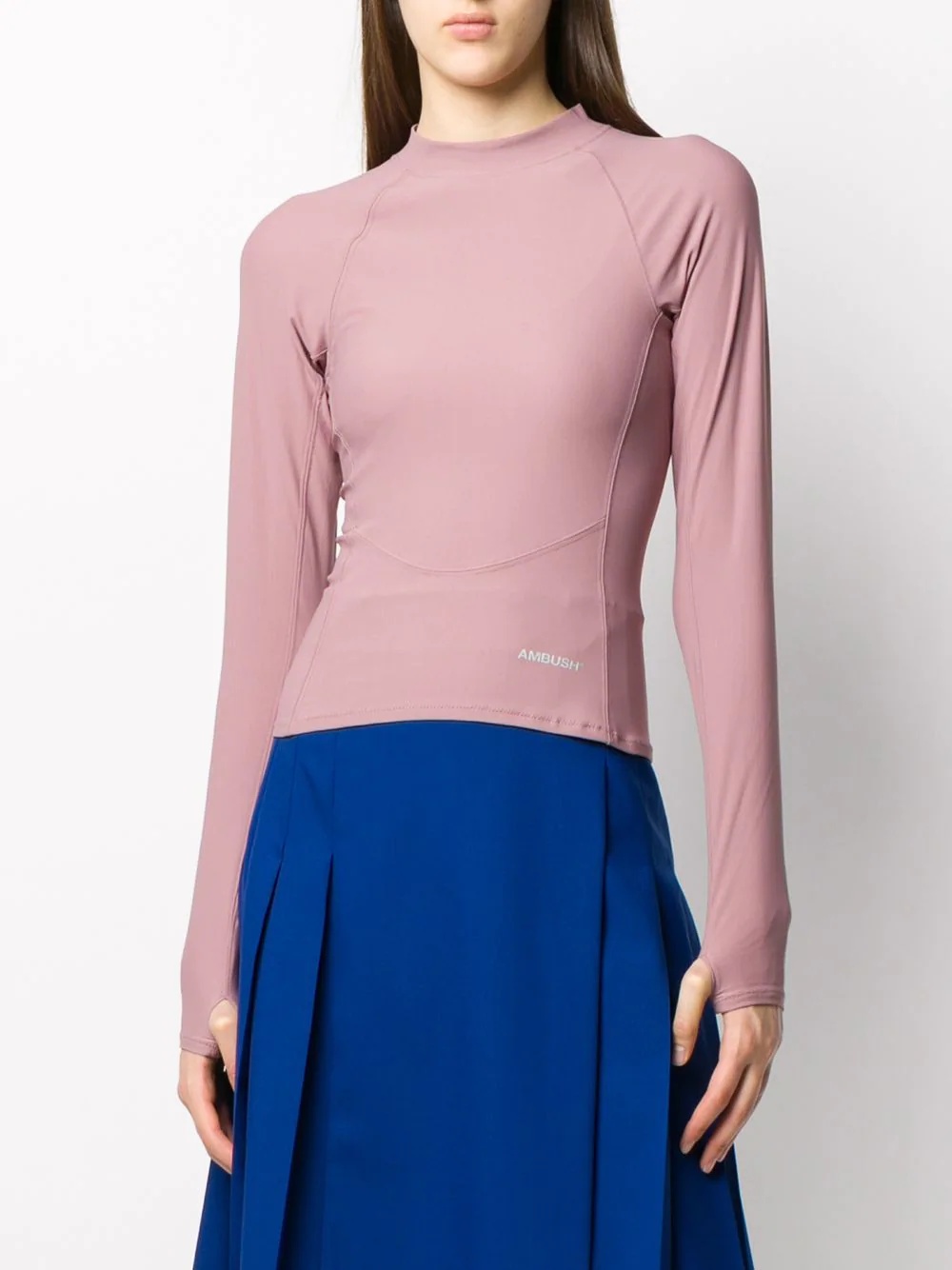 pink scuba long-sleeve top - 3