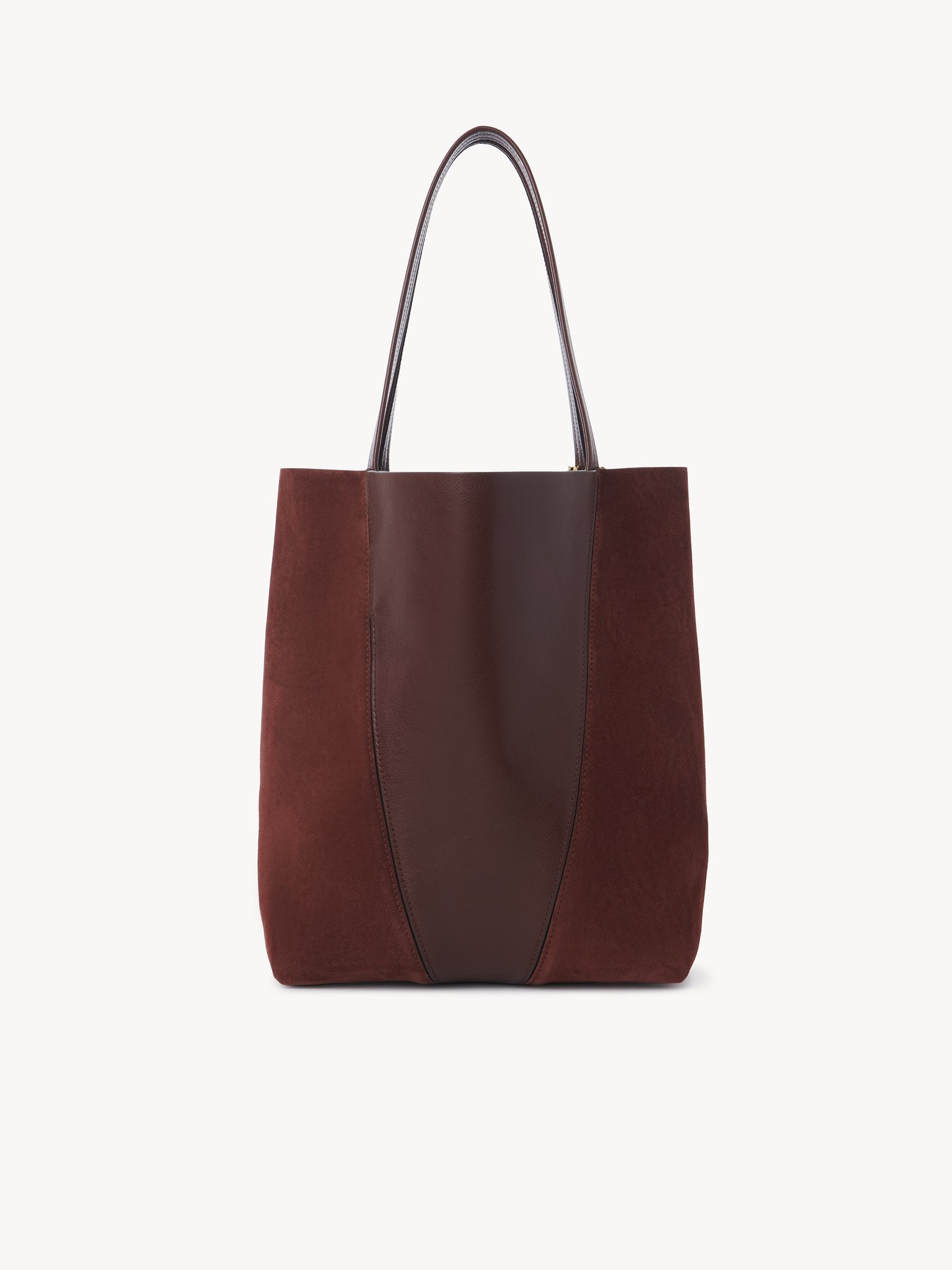 CHLOÉ SPIN TOTE BAG IN GRAINED & SUEDE LEATHER - 4