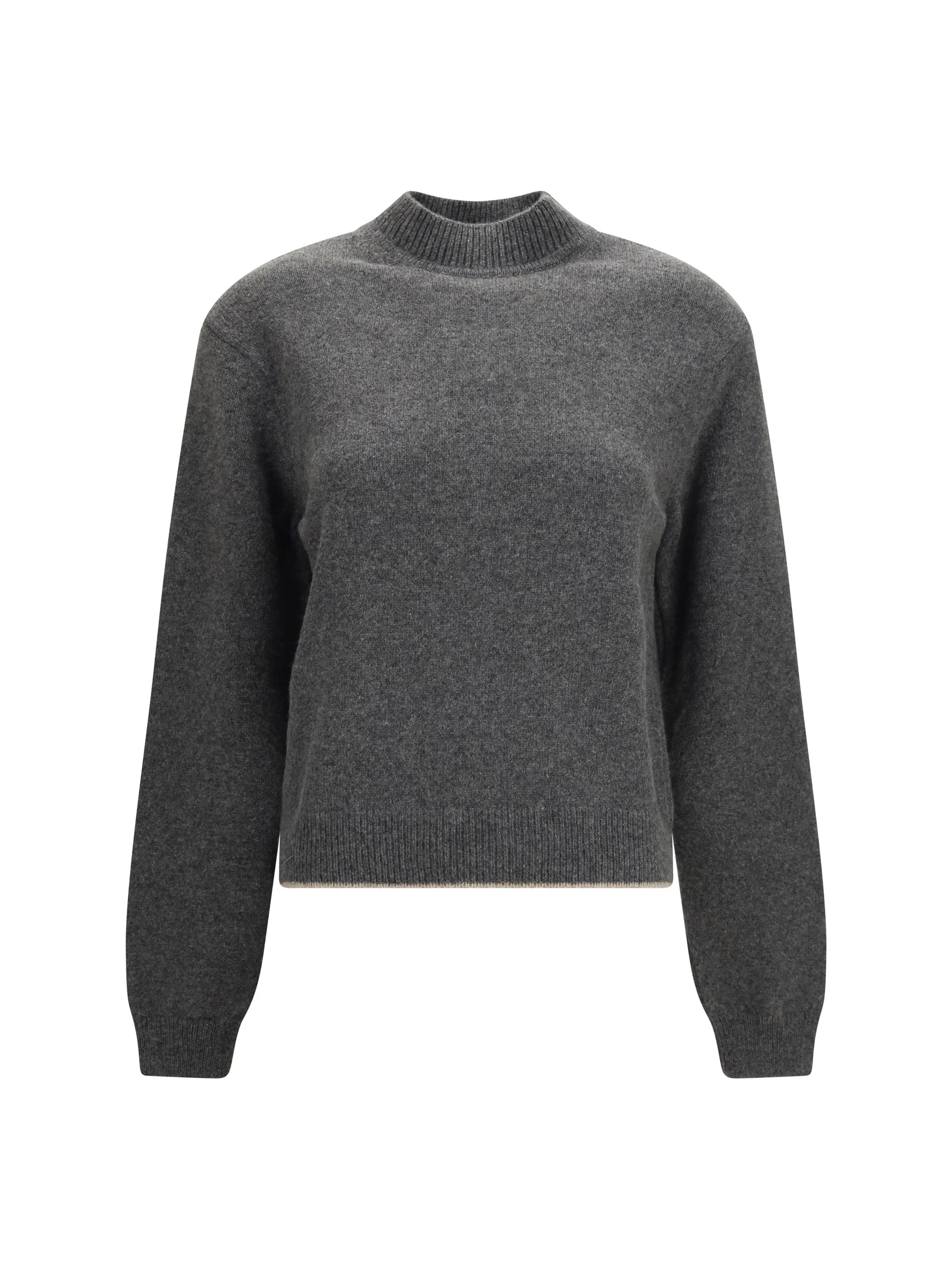 Jacquemus La Maille Cashmere Crewneck Sweater Grey - 1