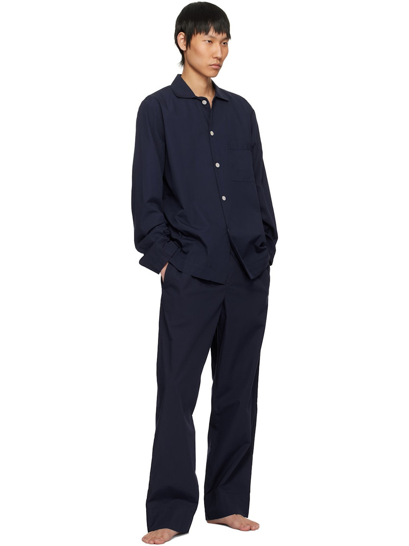 TEKLA Navy Poplin Pyjama Pants outlook