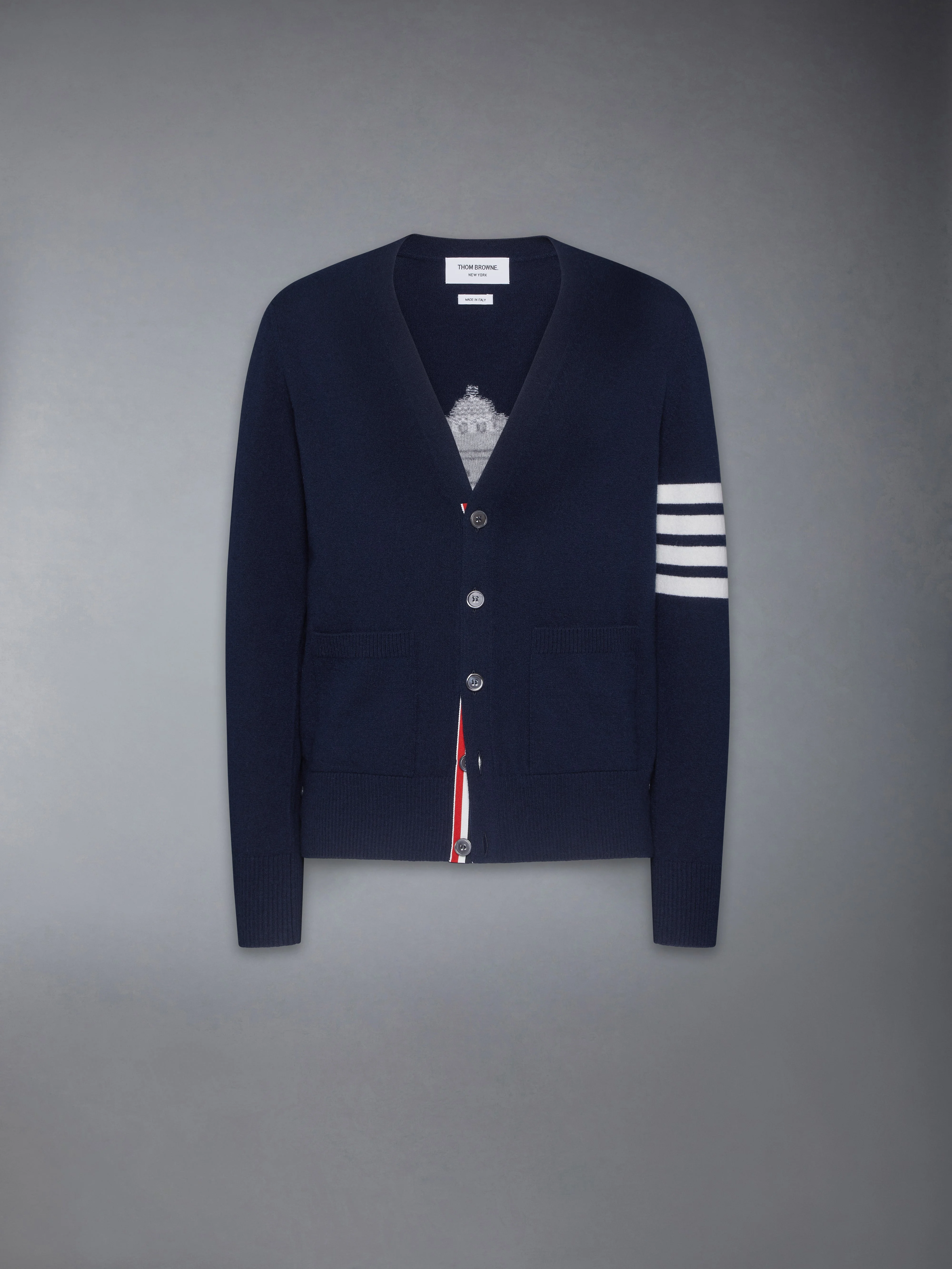 Nutcracker Merino Wool 4-Bar Cardigan - 1