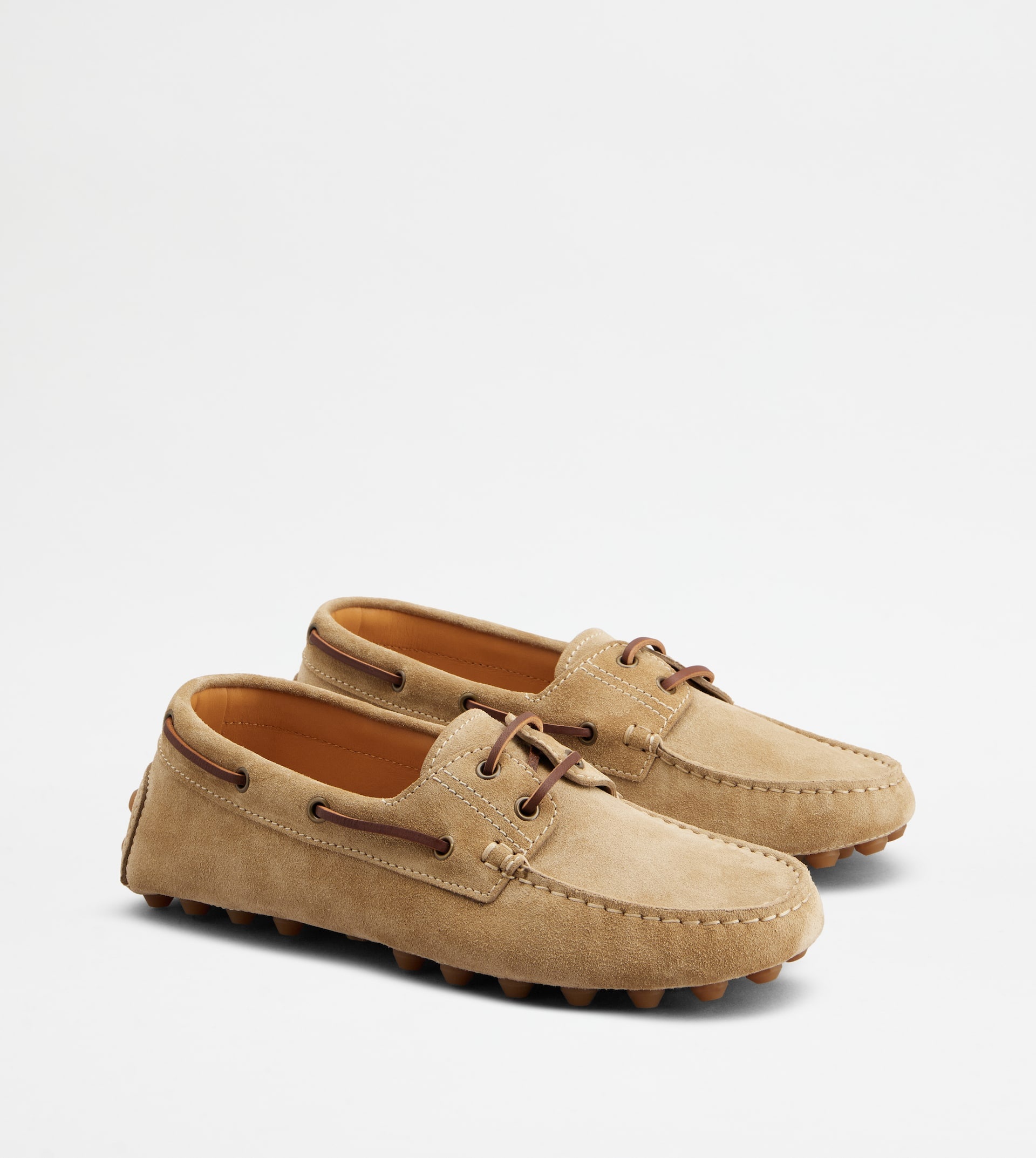 BOAT GOMMINO BUBBLE IN SUEDE - BEIGE, BROWN - 3