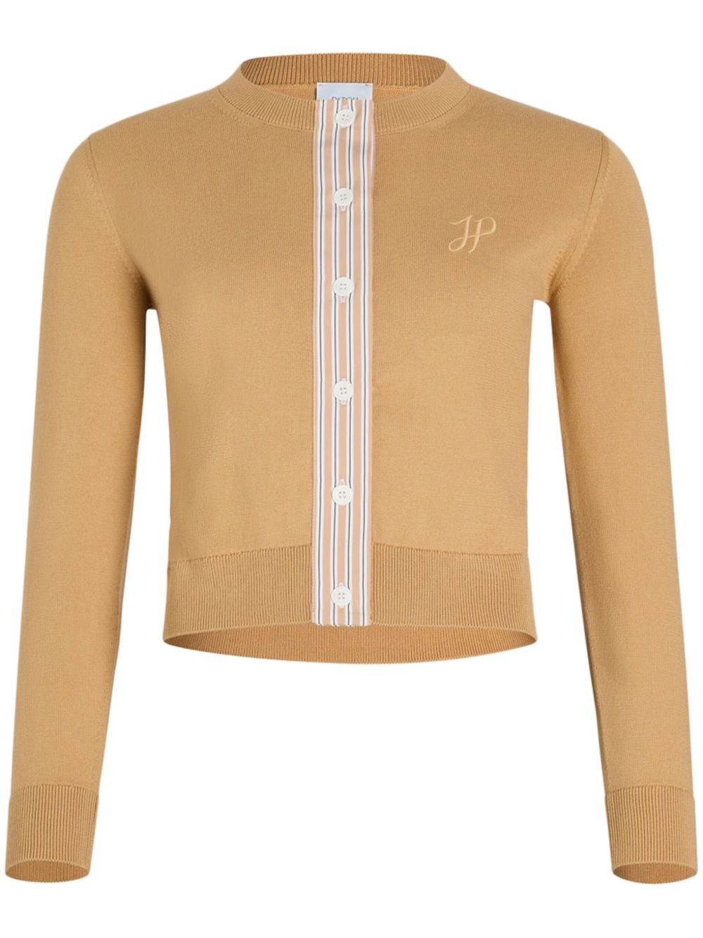 JP monogram cotton cardigan - 1