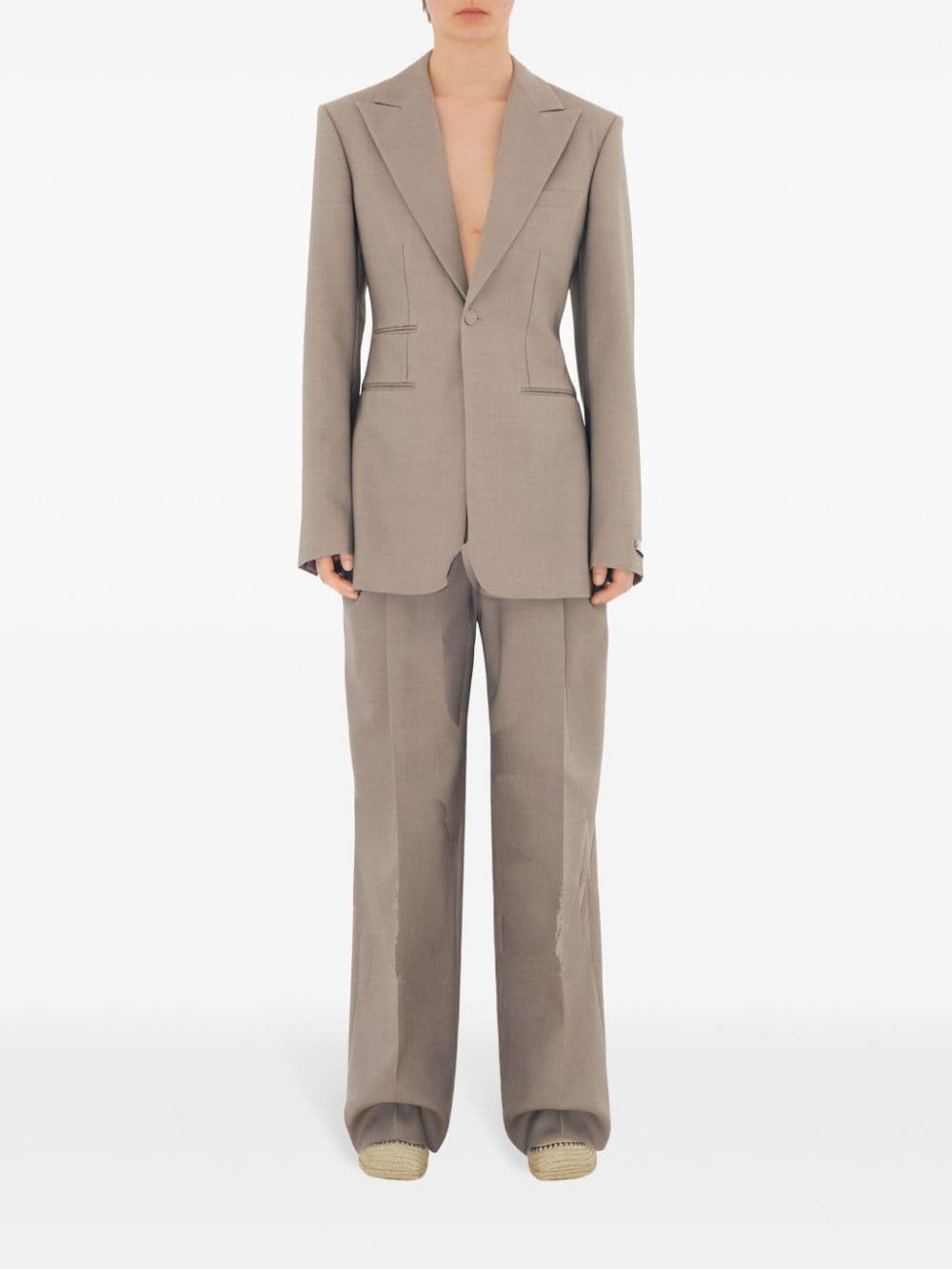 wide-leg wool trousers - 2
