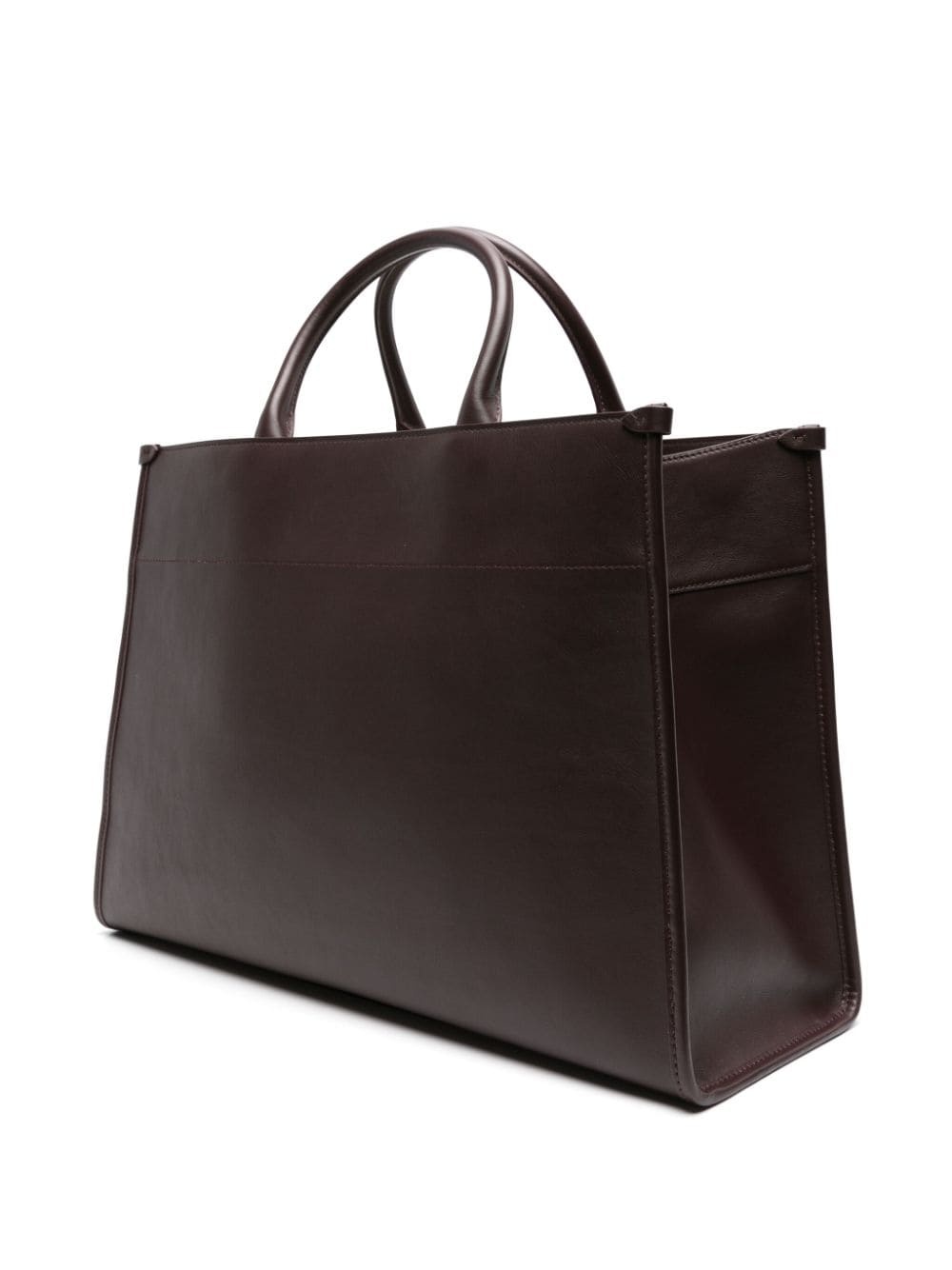 logo-embossed leather tote bag - 3