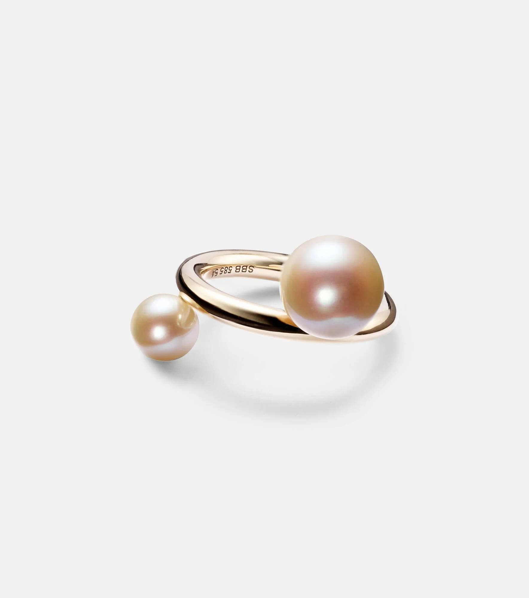 La Grace 14kt gold ring with pearls - 1