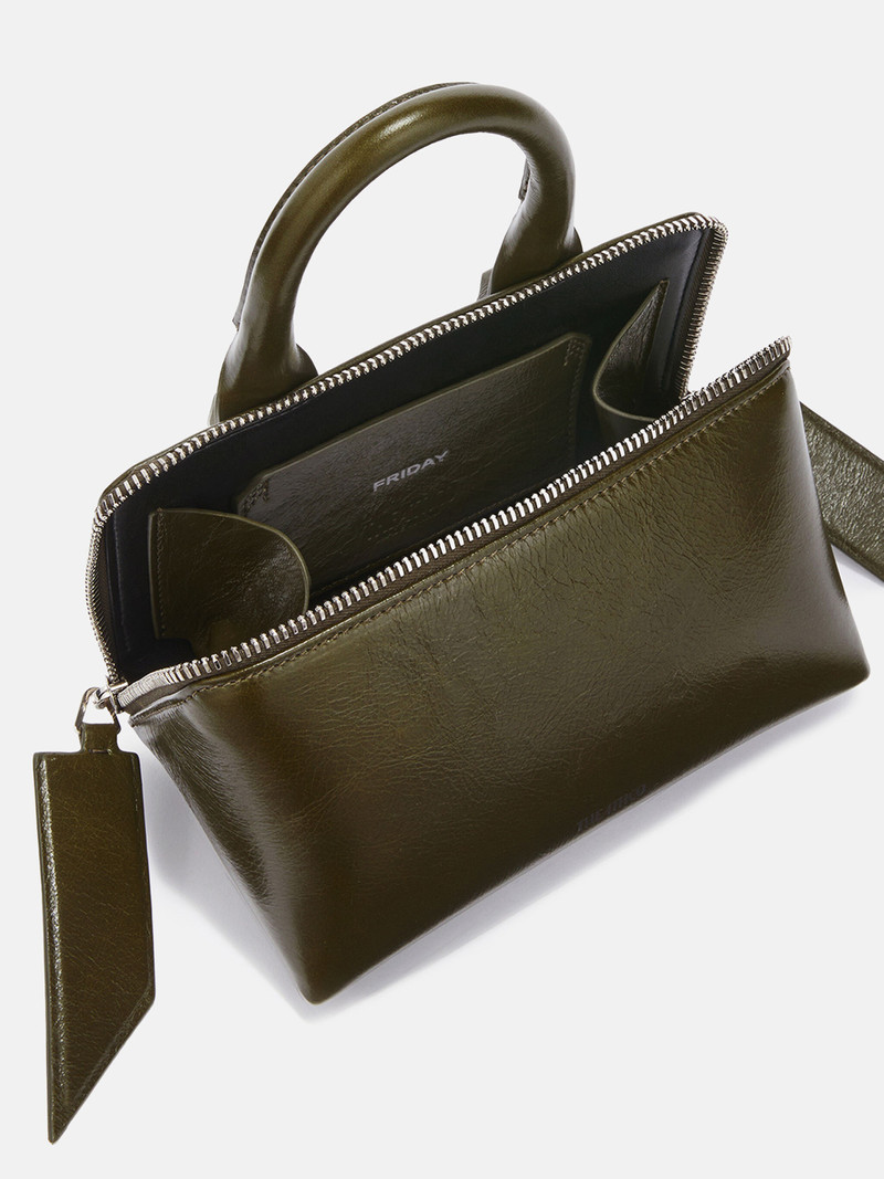 ''FRIDAY'' MILITARY GREEN MINI BAG 4
