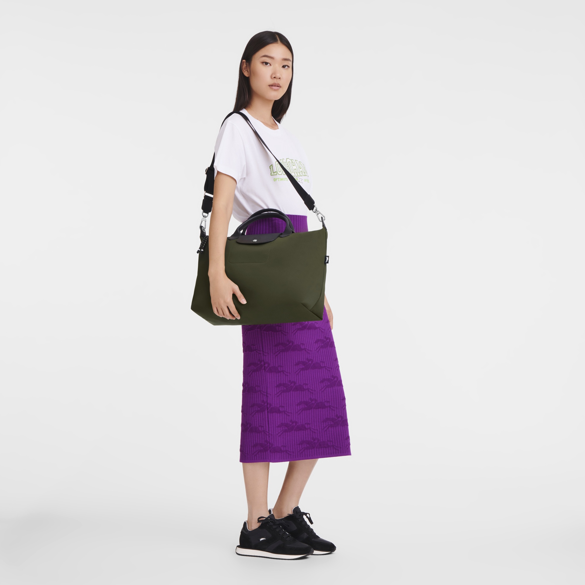 Le Pliage Energy XL Handbag Khaki - Recycled canvas - 2