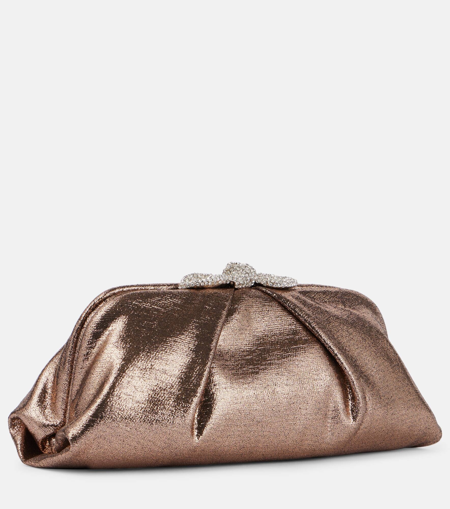 Very Bow Tie embellished satin clutch - 4