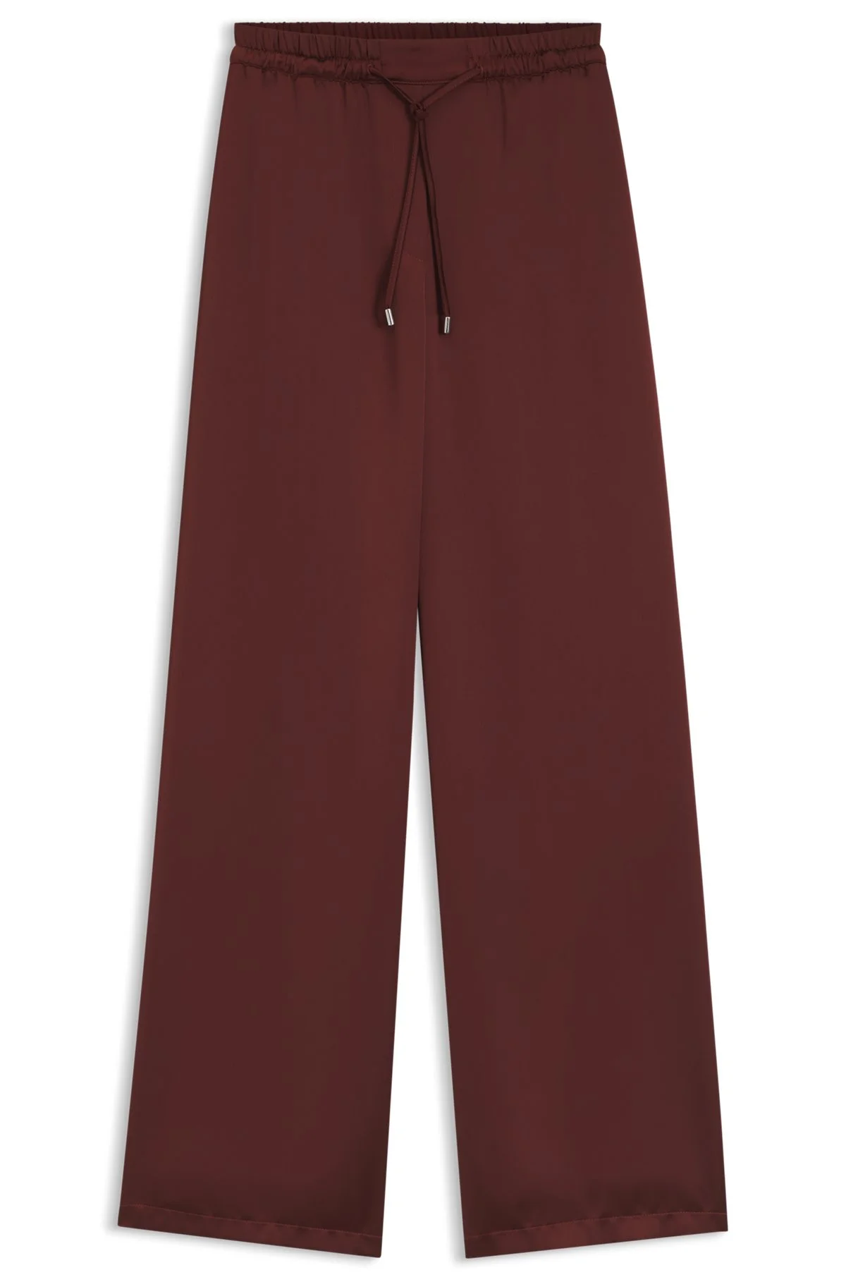RELAXED-FIT PANTS IN SATIN WITH DRAWSTRING WAIST - 1