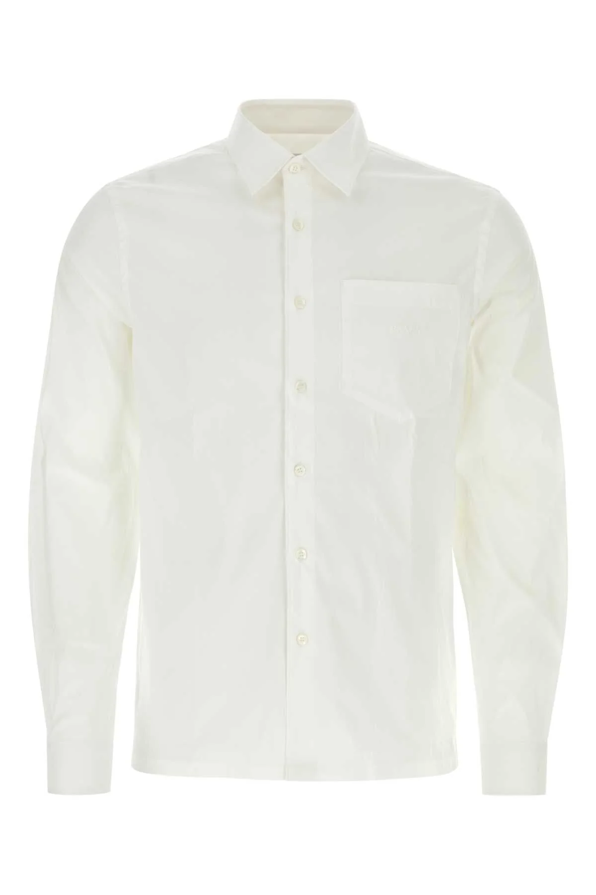 White Poplin Shirt Bianco Camicie - 1