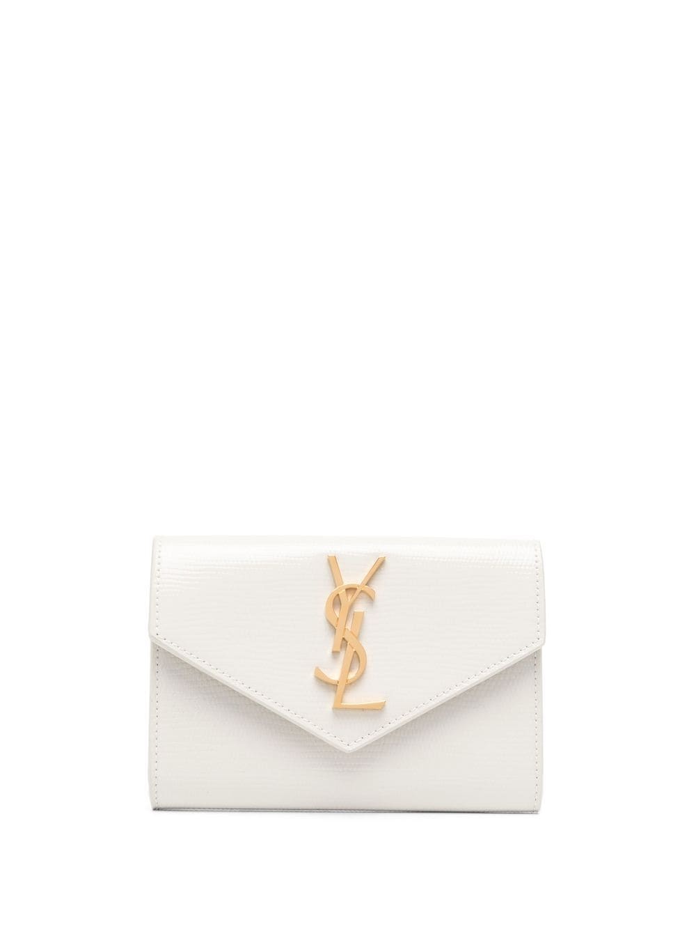 YSL logo-plaque leather purse - 1