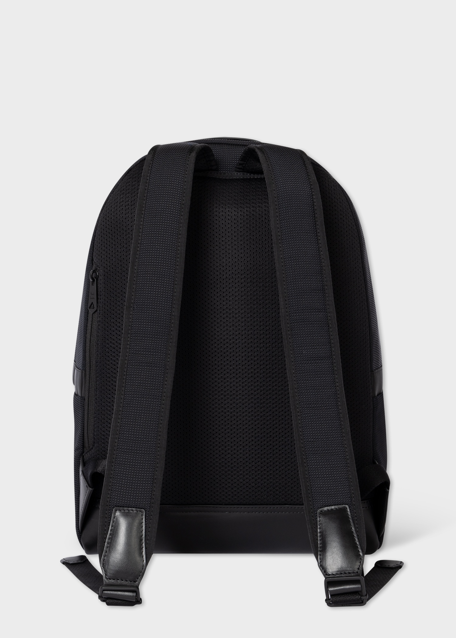 Black 'Signature Stripe' Backpack - 7