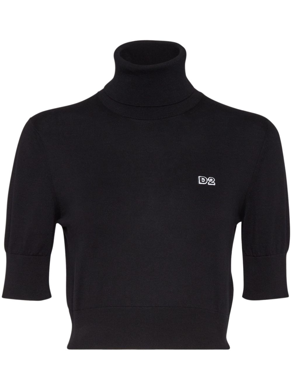 D2 roll-neck crop top - 1