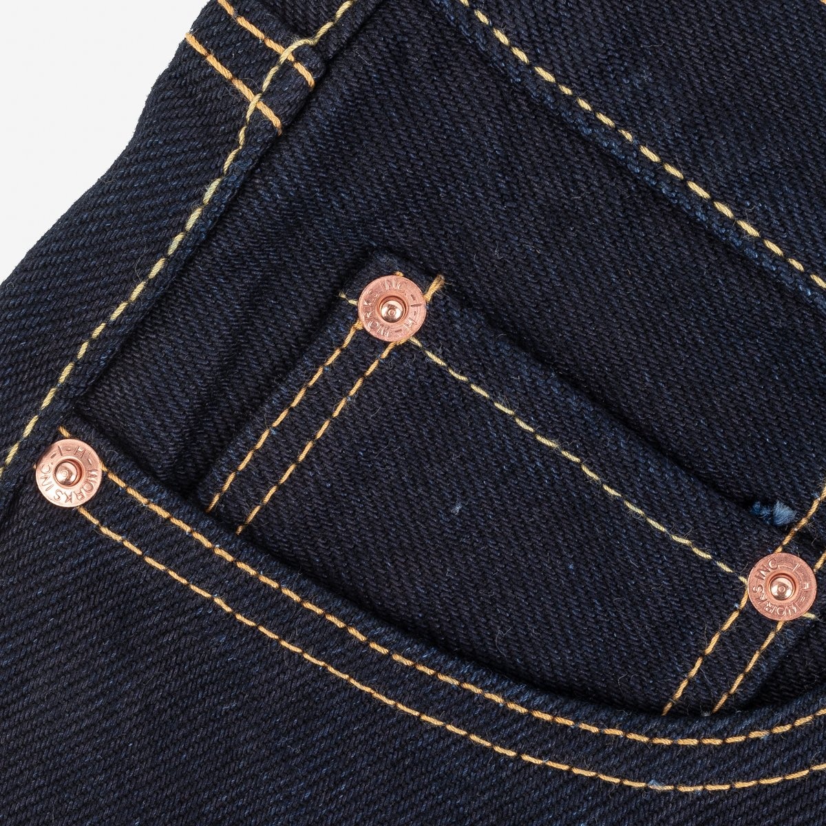 IH-555S-21ib 21oz Selvedge Denim Super Slim Cut Jeans - Indigo/Black - 9