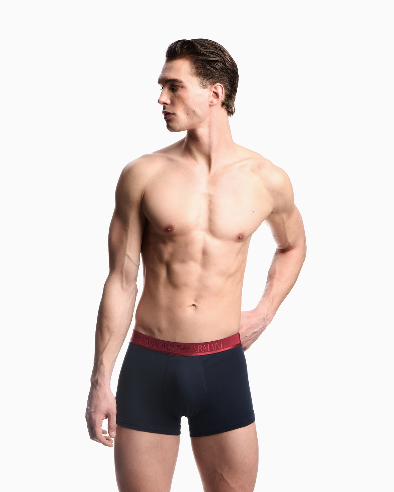 THREE-PACK OF ASV SHINY LOGOBAND ORGANIC JERSEY BOXER BRIEFS - 2