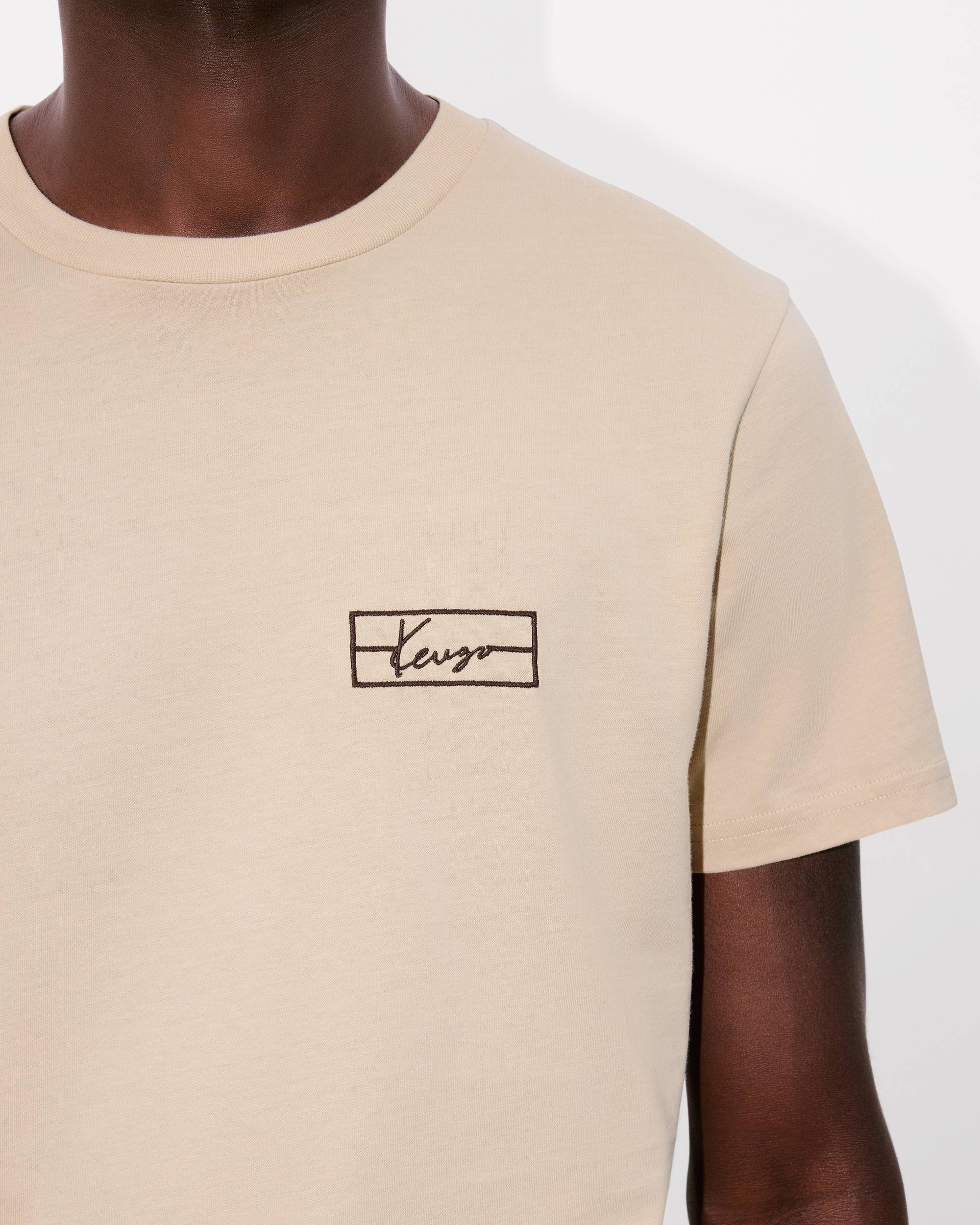 'KENZO Weave' embroidered slim T-shirt in cotton - 6