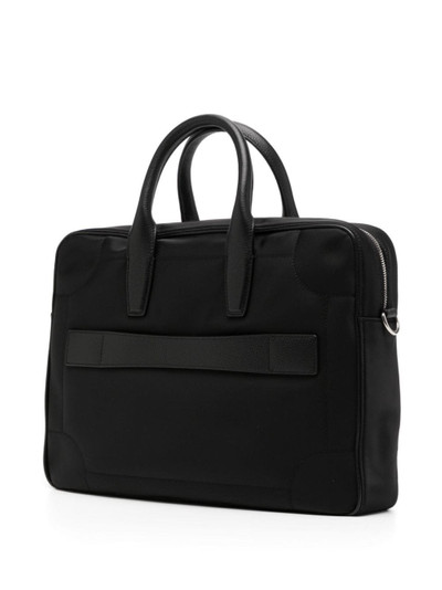 Mulberry logo-stamp nylon briefcase outlook