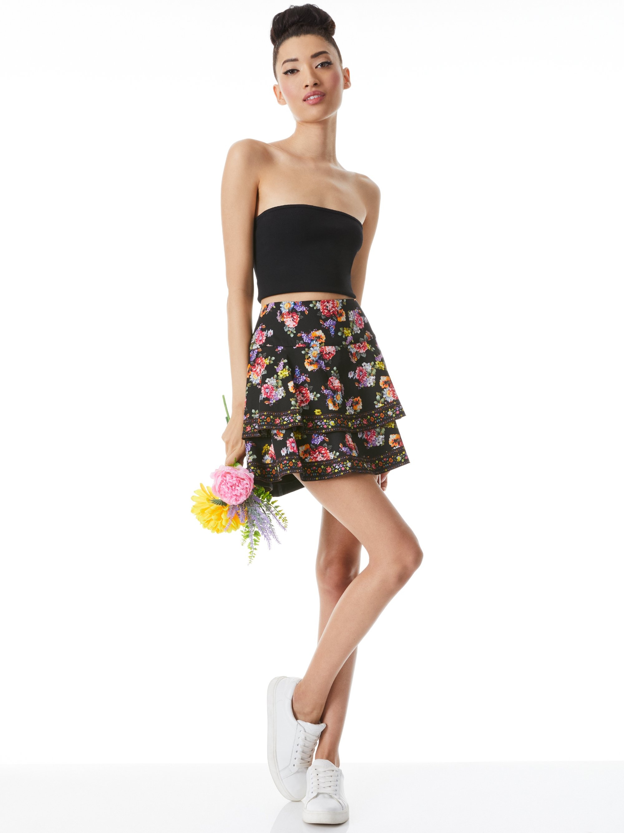 MARVIS TIERED RUFFLE MINI SKIRT - 6