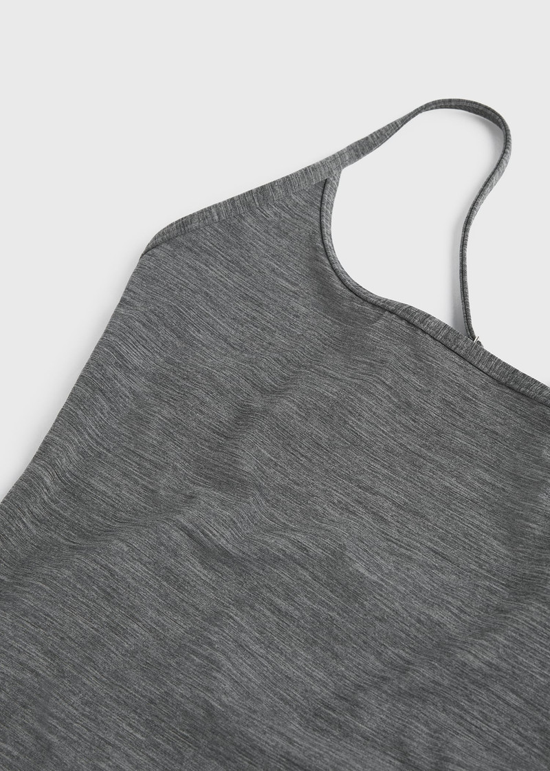 Square-neck swimsuit grey melange 7