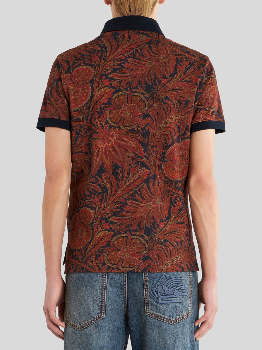 Etro FLORAL FOLIAGE POLO SHIRT | REVERSIBLE