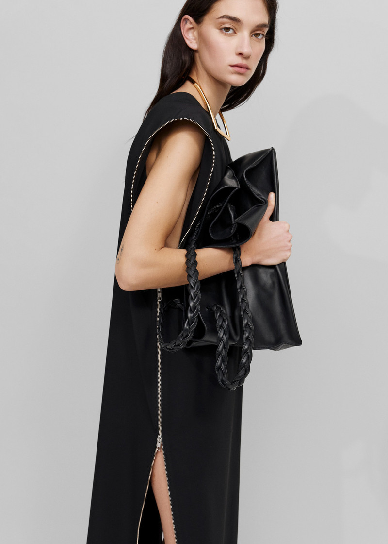 Bevza Zipper Dress - Black 1