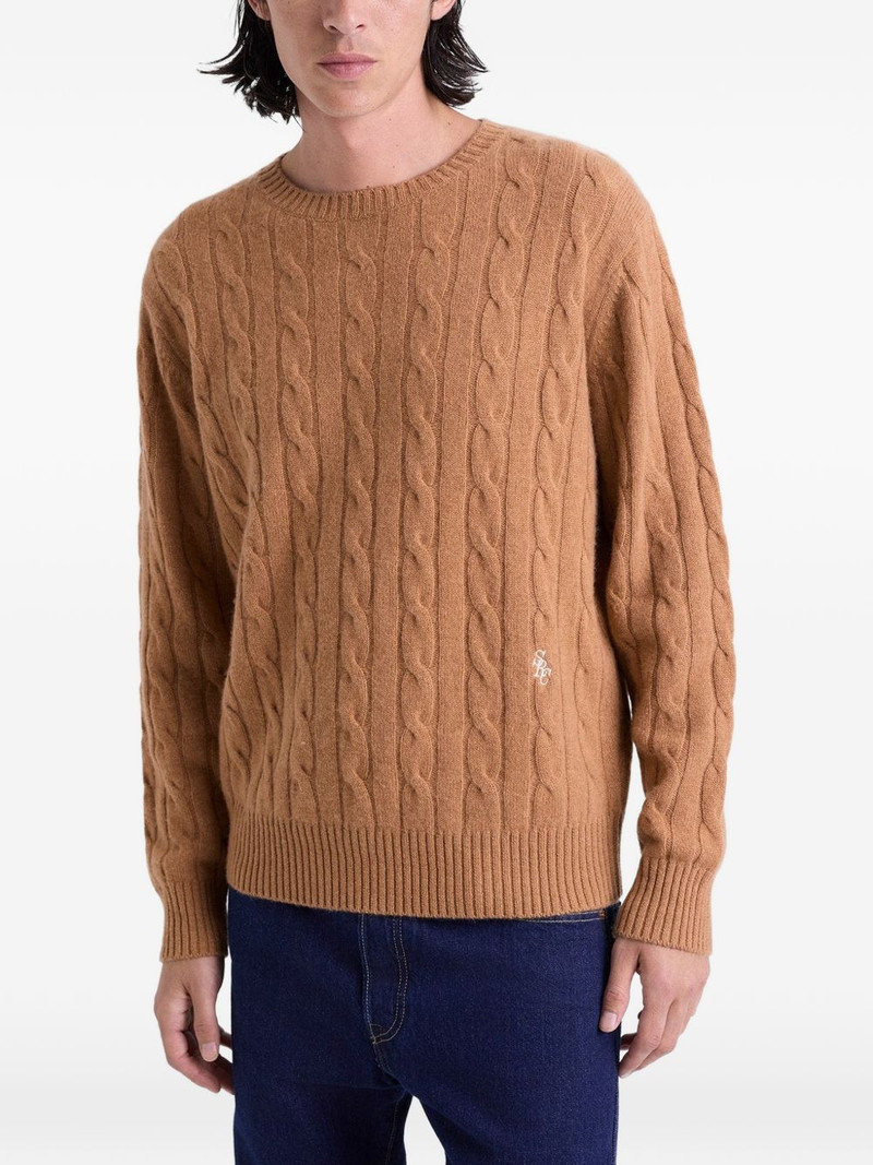 cable-knit logo sweater 3