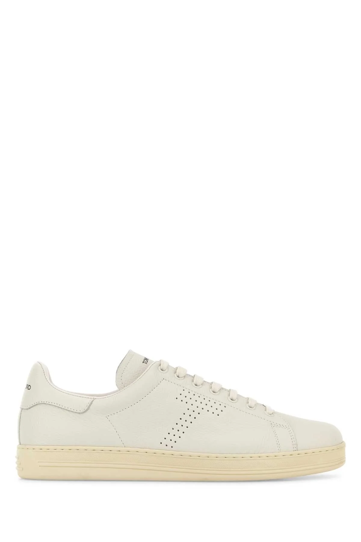 Tom Ford Men Chalk Leather Warwick Sneakers - 1
