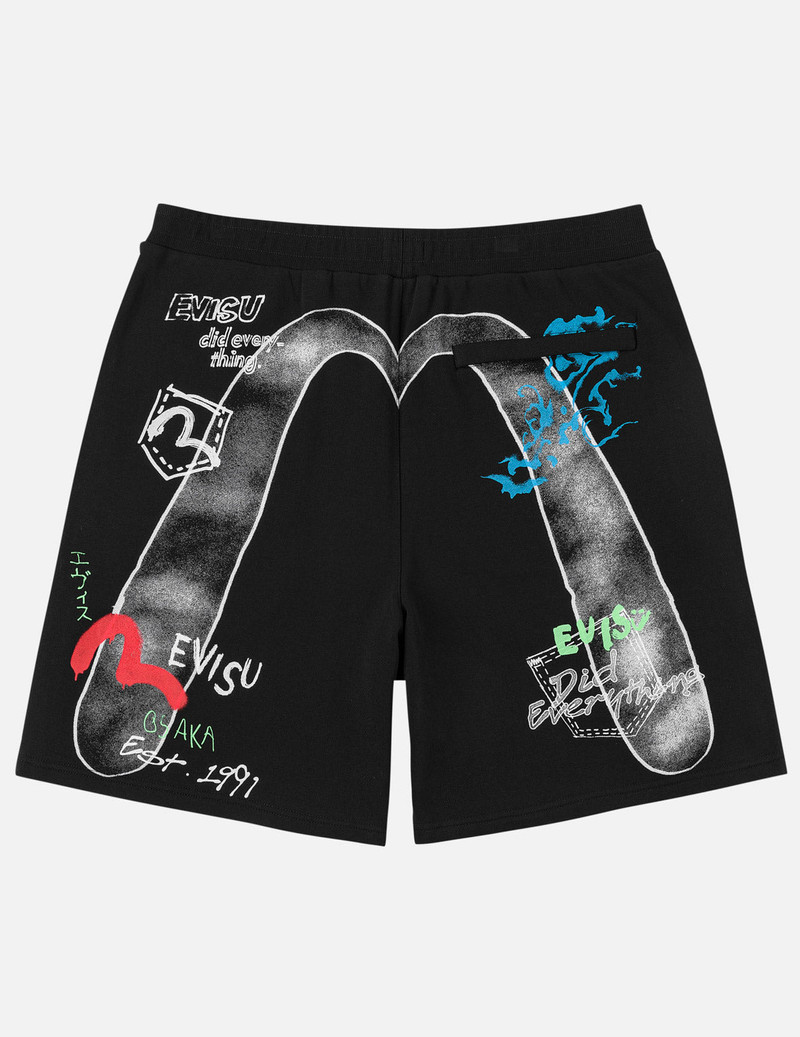 Hand-drawn Daicock Print Sweatshorts 3