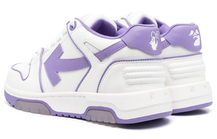 (WMNS) Off-White Out Of Office Low-Top Leather Sneaker 'Purple White' OWIA259S23LEA0070137 - 4