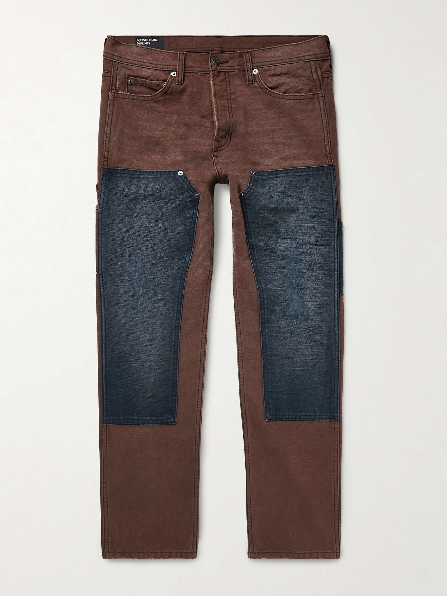 Slim-Fit Distressed Panelled Jeans - 1