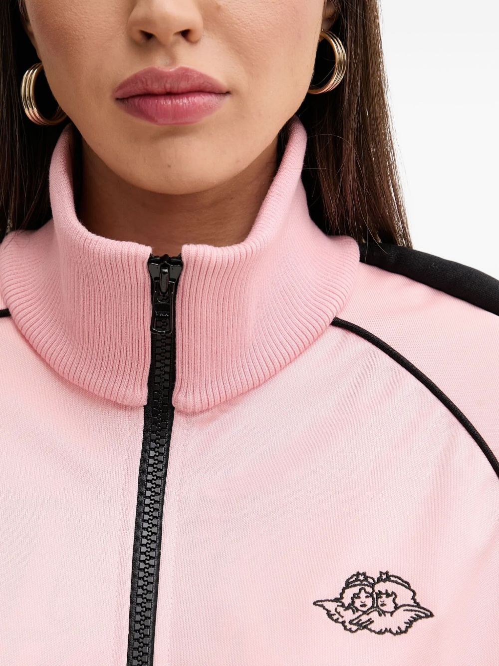 panelled zip-up sweatshirt - 5